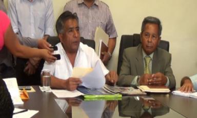Alcalde de Chiclayo, David Cornejo Chinguel, en conferencia de prensa.