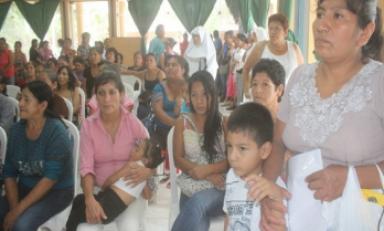 Integrantes del programa Vaso de Leche de Chiclayo en reunión. (Foto cortesía MPCH)
