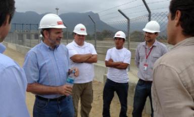 El congresista Yehude Simon visitó las instalaciones del Proyecto Olmos. (Foto cortesía)