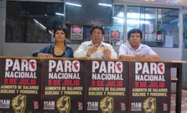 Organizaciones acatarán paro convocado por la CGTP